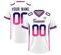 Custom American Football Replica Team Jersey Printed with Name Number Logo Customized Rugby Shirt for Men Women Boys Girls