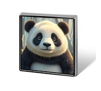 Custom Anime Panda Lapel Pin Aluminum Alloy Button Badge Personalized Exquisite Brooch Classic Mini Pin 0.7" X 0.7" Inch for Backpacks Hat Suit Jacket Clothing Decoration
