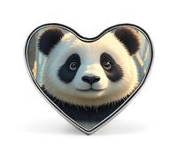 Custom Anime Panda Lapel Pin Aluminum Alloy Button Badge Personalized Heart Exquisite Brooch Classic Mini Pin for Backpacks Hat Suit Jacket Decoration