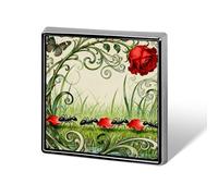 Custom Ant Rose Petal Carry Pins 1 in Personalized Collar Brooch Pin Vintage Badge for Bags Hats Jackets Backpacks Suits Shirts Clothes Decoration Jewelry Collection Gifts for Women Men-Square