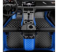 Custom Anti-slip Car Floor Mats for AUDI SQ7 2016-2023,Right Driving Auto Foot Pads,3pcs/set/Front+Rear Row,Pu Leather,Blue-Black