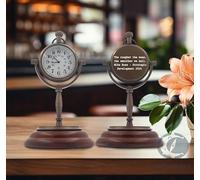 Custom Antique Desk Clock, Table watch, Desktop clock, Silent Watch, Gifts for graduation, couples, anniversary, birthday, retirement, colleague (Antique)