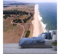 Custom Any Size 3D Wallpaper Mural - Beach California Half Moon Bay Scenery 450(W) X315(H) Cm Photo Wall Painting,Living Room Bedroom Hotel Wallpaper Home Decor Peel and Stick Wall Posters -4395341