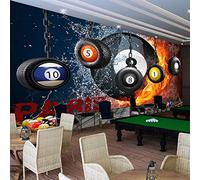 Custom Any Size Mural Wallpaper 3D Stereo Creative Billiards Hanging Wheel Sport Fresco Billiards Room Background Wall Papers 3D,430(W)*300(H)cm