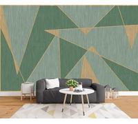 Custom Any Size Photo Wallpaper European Style Simple Geometric Lines Wood Grain Living Room Sofa Background Wall - 250Cm×175Cm
