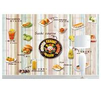 Custom Any Size Photo Wallpaper Japanese Cuisine Sushi Background Wall-300Cm×210Cm