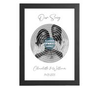 Custom ANY SONG Lyrics & Photo Print - Perfect Engagement, Wedding, Anniversary, As A Gift for Couples, Him, Her - Unique Present from Husband, Wife, Boyfriend, Girlfriend