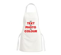 Custom Apron for Adults - Personalised Cooking, BBQ & Craft Apron, Unisex One Size Gift for Men & Women (White)