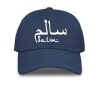 Custom Arabic Name Cap - Navy - A - Design Your Own Hat - Customised Name Printed Cap - Personalised Arabic Name Hat - Arabic Gifts - Eid Birthday Mens Baseball Caps - Muslim Presents
