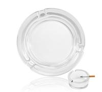 Custom Ashtray Personalized Smokeless Ash Tray Add Your Photo Logo Text Sign Customized Glass Ashtrays for Office Restaurant Indoor Outdoor Use, PureWhite