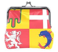 Custom Auvergne Rhone Alpes Flag Women's Coin Purses & Pouches Kiss Lock Card Change Purse for Coin, Auvergne-Rhone-Alpes Flag, Classic