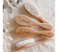 Custom Baby Hair Brush,Baby Brush Personalized Name,Wooden Soft Baby Brushes for Hair Newborn,Personalized Baby Gifts