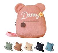 Custom Backpacks for Kids Personalised teddy School Bags add Name Embroidered Cute Customisable Toddler Backpack Adjustable Straps Personalised Gifts for Back to School Bag Birthday Christmas