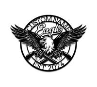 Custom Bald Eagle Metal Sign Wall Art for Wildlife Lovers,Custom Eagle Metal Wall Sign,Personalized Eagle Metal Wall Art,Eagle Metal Wall Decor,Custom Eagle Name Sign,Eagle Lover Gift (Style A)