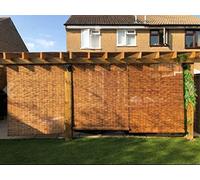 Custom Bamboo Roller Blinds for Outdoor Use Sunshade & Heat Insulation Perfect for Patios Gardens Yards and Activities - 120 x 200 cm (47 x 79 in)