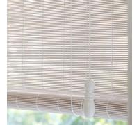 Custom Bamboo Roller Shade White Natural Bamboo for Windows & Doors Light Filtering 150cm x 120cm Perfect for Home Décor & Sun Protection