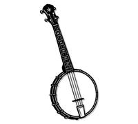 Custom Banjo Metal Wall Art -Personalized Metal Wall Art - Rustic Folk Instrument Decor with nature Design, Country Style Wall Hanging for Home, Studio or Cafe - Gift for Music Lovers (Style-A)