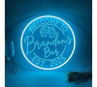 Custom Bar Neon Sign Dimmable Engraved Home Bar LED Neon Light Wall Decor Beer Whiskey Cocktail Pub Man Cave Drinking Name Sign Personalized Christmas Gifts for Men