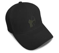Custom Baseball Cap Archery C Embroidery Funny Acrylic Dad Hats for Men & Women, Black Design Only, One size