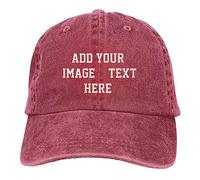 Custom Baseball Cap for Men Personalised Adjustable Denim Hat Custom Baseball Cap with Your Text Image