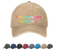 Custom Baseball Cap Personalised Adjustable Trucker Hats Design Your Own Logo Customized Hats for Gifts Khaki
