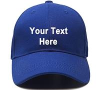 Custom Baseball Cap Personalized Unisex Classic Low Profile Adjustable Strapback Hip-hop Hat Baseball Cap Dad Hat (Blue)