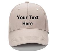 Custom Baseball Cap Personalized Unisex Classic Low Profile Adjustable Strapback Hip-hop Hat Baseball Cap Dad Hat (Khaki)