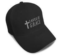 Custom Baseball Cap Saved by Grace Jesus Christian Embroidery Strap Closure