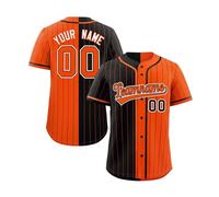Custom Baseball Jersey for Men - Personalised with Name & Number, Breathable Quick-Dry Fabric, Classic Pinstripe Design, Perfect for Team Training or Games - Customisable Mens Jersey Shirt