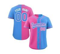 Custom Baseball Jersey for Men - Personalised with Name & Number, Breathable Quick-Dry Fabric, Classic Pinstripe Design, Perfect for Team Training or Games - Customisable Mens Jersey Shirt