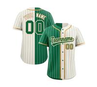 Custom Baseball Jersey for Men - Personalised with Name & Number, Breathable Quick-Dry Fabric, Classic Pinstripe Design, Perfect for Team Training or Games - Customisable Mens Jersey Shirt