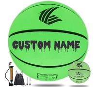 Custom Basketball Glow in The Dark, DIY Customized Personalized Glowing Basketball, Game Basket Ball for Indoor Outdoor Training Basketballs, Premium Rubber, Printed with Your Personalized Text (No.6)