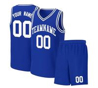 Custom Basketball Jersey Kids Custom Basketball Jerseys 2 Sets Basketball Kit Personalised Basketball Shorts Jersey with Name Team Number for Men Women A05