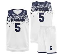 Custom Basketball Jersey Kit #5#77#7#0 Personalised Men's Sport Shirts Shorts Athletic Hip Hop Team Uniform for Kids