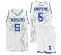 Custom Basketball Jersey Kit #5#77#7#0 Personalised Men's Sport Shirts Shorts Athletic Hip Hop Team Uniform for Kids