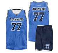 Custom Basketball Jersey Kit #5#77#7#0 Personalised Men's Sport Shirts Shorts Athletic Hip Hop Team Uniform for Kids