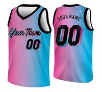 Custom Basketball Jersey - Personalize Team Uniform Design Your Own Name & Number for Men Youth Kids Boys College University, 3XS-5XL