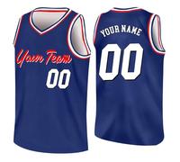 Custom Basketball Jersey - Personalize Team Uniform Design Your Own Name & Number for Men Youth Kids Boys College University, 3XS-5XL