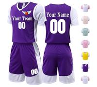 Custom Basketball Shirt and Shorts Set for Youth Kids Adults Personalized Basketball Clothes Jersey with Name Number Team Logo