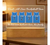 Custom Basketball Team Frame for Dad, Fathers Day Personalized Dad Gifts from Daughter Son, Dad’s Dream Team, Customized Family Keepsake Birthday Gifts for Father Grandpa Husband Basketball Lovers