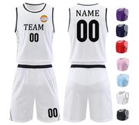 Custom Basketball Team Jersey with Number Personalized Your Own Basketball Jersey with Name for Kid Adult