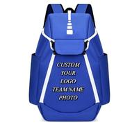 Custom Basketball Training Backpack Large Capacity Multifunctional Sports Bag Personalized Logo Number Print Blue,32 * 23 * 47cm