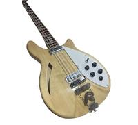 Custom Bass Guitar 4 String Rosewood Fingerboard Maple Neck White Pickguard Natural Gloss Finish