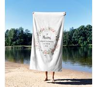 Custom Bath Towel - If Mums Were Flowers I’d Pick You Quote - Change Background Colour - Mother’s Day or Birthday Gift - Soft Absorbent Cotton - Sentimental Bathroom Decor for Mum
