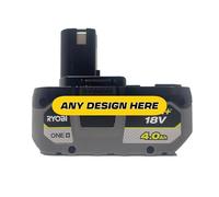 Custom Battery Sticker made for Ryobi 18V 4ah RB1840X Lithium-Ion Battery - Personalized Decal made for the Ryobi 18v 4Ah Power Tool Battery