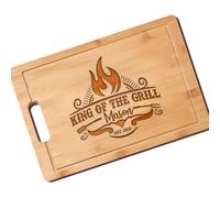 Custom BBQ Cutting Board for Men - Personalized King of the Grill Gift for Dad, Grandpa, Son, Perfect for Father's Day, Birthday, Christmas, and Anniversary