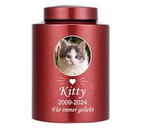 Custom Beards Urns for Dogs Cats Ashes with Name and Photo - Personalized Pet Memorial Keepsake Urn for Loss of Dog Cats