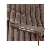 Custom Bench Cush Cover - Bespoke Velvet Replacement Pad, Non-Slip er, Removable Outdoor Fur Cush for Sofa, Chair, 10cm High (Coffee, 180x60 cm)
