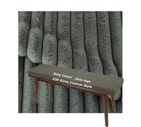Custom Bench Cush Cover - Removable Non-Slip ered P Velvet Replacement Pad for Outdoor Fur - Dark Gray, 95x45cm, 10cm High, Bespoke Design
