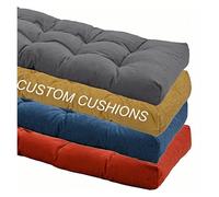 Custom Bench Cushion, Personalized Size & Shape for Indoor/outdoor Furniture with Non-slip Backing, Piping & Straps, 80 Colors, High-density Foam for Bay Window, Breakfast Nook (Sponge Foam)